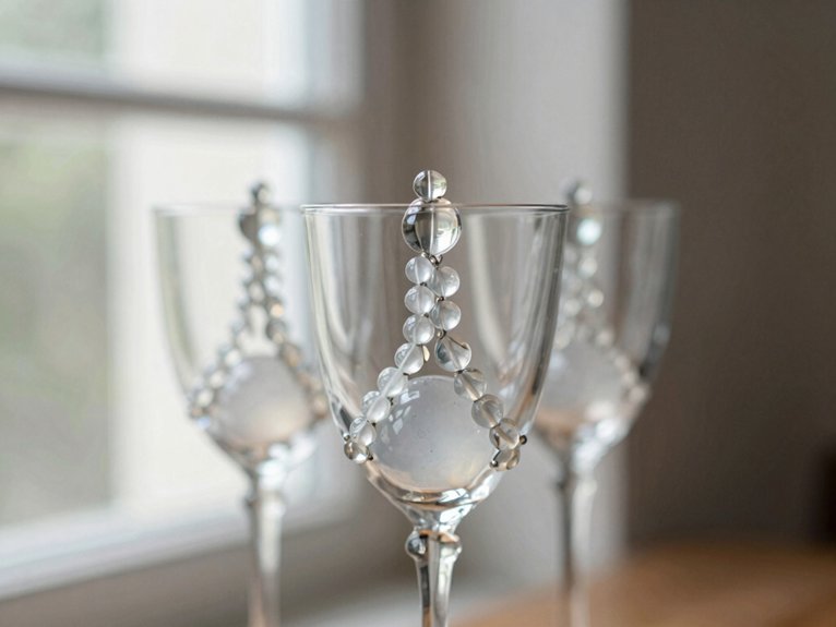 festive beaded stemware charms