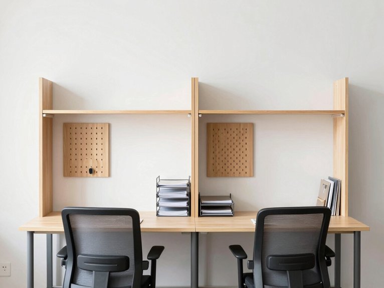 13 Small Home Office Ideas for Two That Maximize Space and Productivity 11 floor to ceiling personalized vertical storage