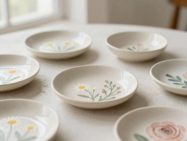 Ceramic Painting Ideas That Are Easy and Aesthetic 6 floral ceramic painting flowers