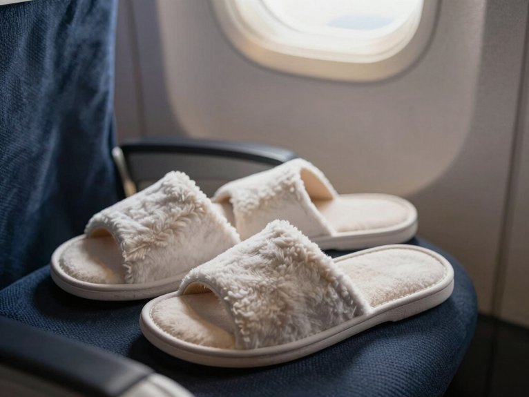 Airplane Travel Essentials That Make Flying Easier 6 foldable in flight travel slippers pouch