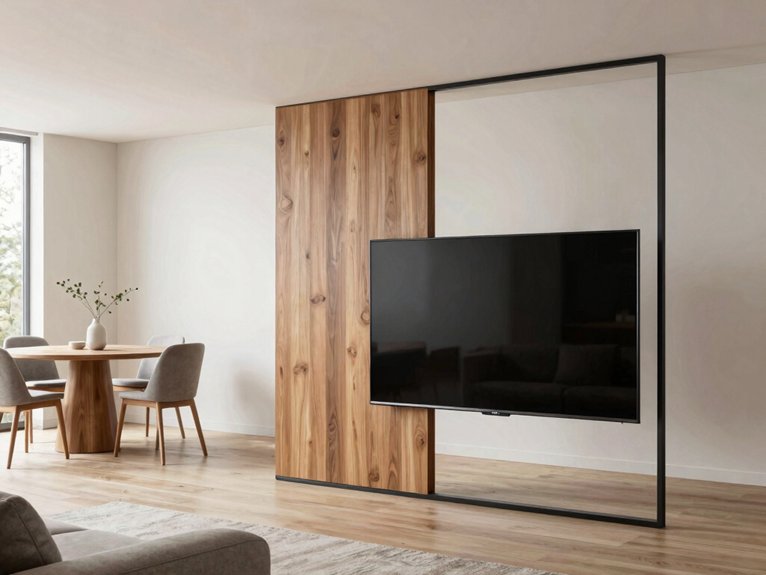 freestanding dual sided tv divider