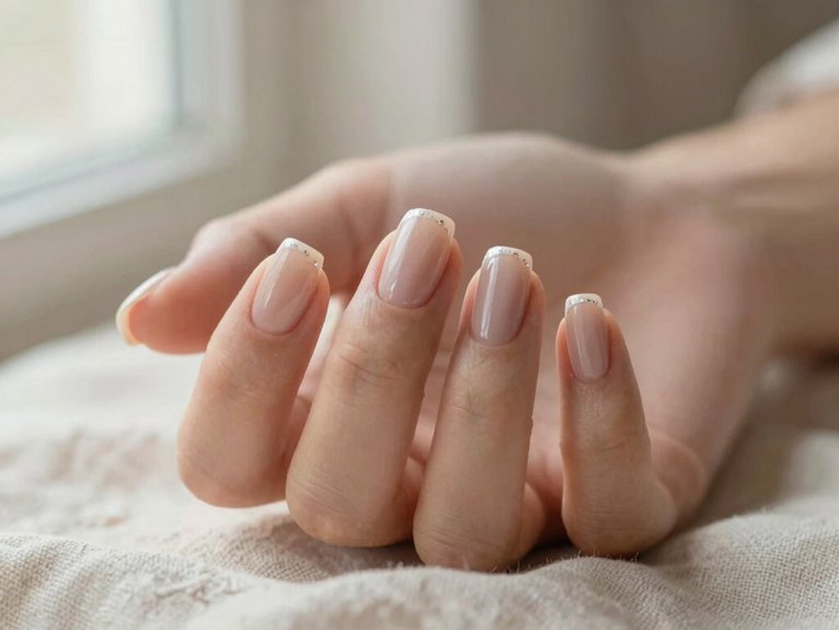 Neutral Spring Nails That Always Look Effortless 27 fresh sheer nude micro tips