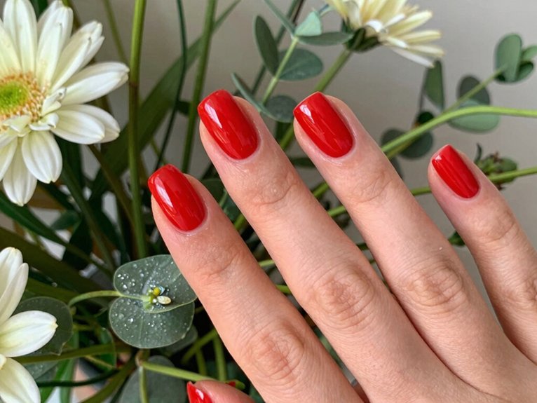 Spring Nails in Red That Look Bold Yet Seasonal 25 fresh sheer nude red florals