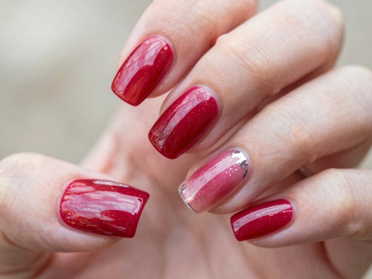 Red Spring Nails That Feel Bright and Seasonal 22 glazed cherry chrome nails