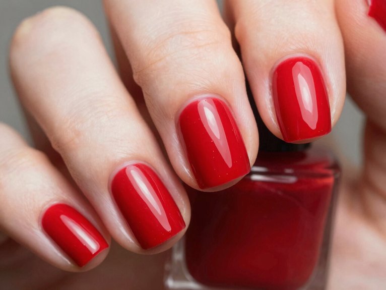 Red Spring Nails That Feel Fresh Not Heavy 3 glossy cherry red spring shine