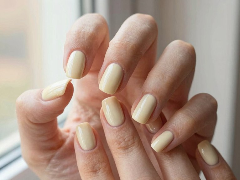 April Nails That Feel Fresh and On-Trend 2 glossy milky vanilla french tips