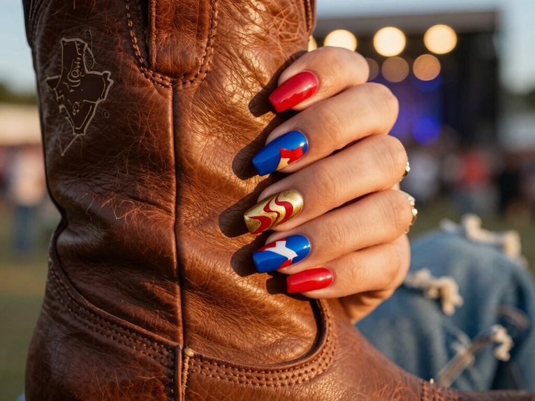 Country Concert Nails That Feel Bold and Fun 9 go bigger with texas stars
