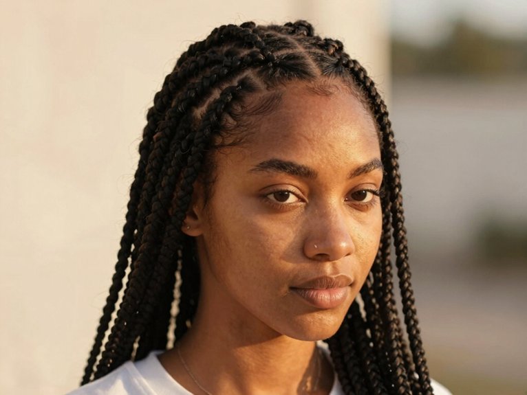 Fulani Braid Inspo That Looks Stylish and Timeless 9 half up half down fulani braids
