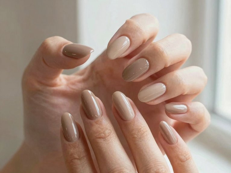 iced chai neutral spring nails