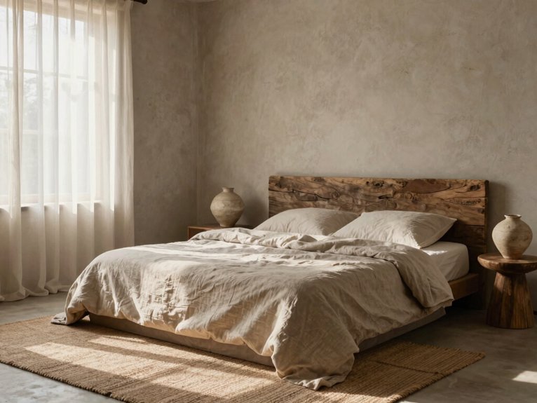 13 Modern Wabi-Sabi Bedroom Ideas for a Calm and Natural Space 7 imperfect handmade wabi sabi accents