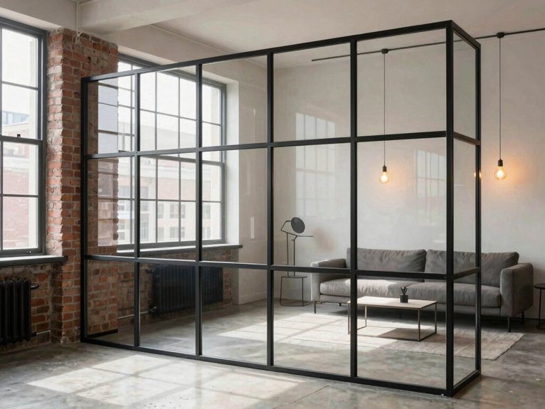 industrial loft style steel dividers