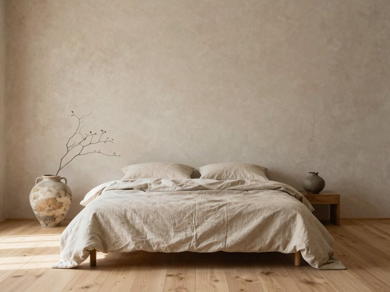 13 Modern Wabi-Sabi Bedroom Ideas for a Calm and Natural Space 5 intentional minimal warm bedroom