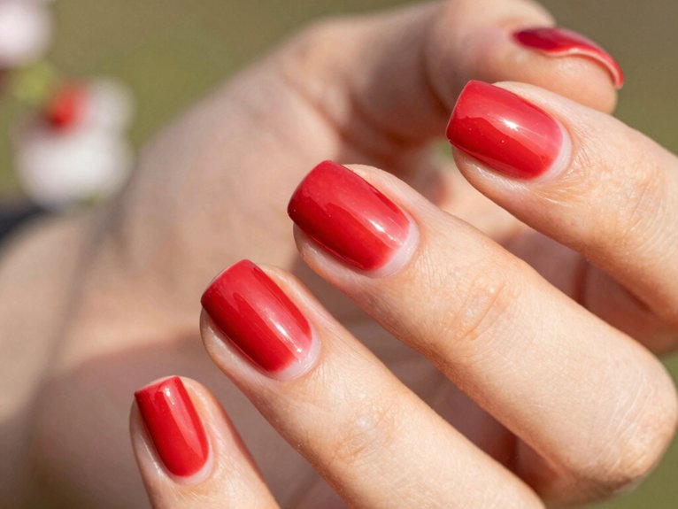 Red Spring Nails That Feel Bright and Seasonal 26 juicy cherry accent nail decals