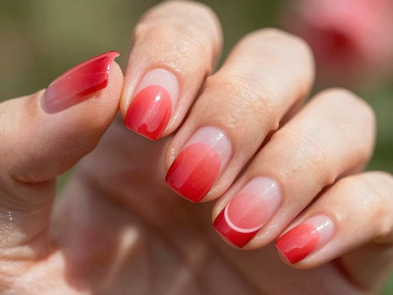 Red Spring Nails That Feel Bright and Seasonal 8 juicy watermelon french tips