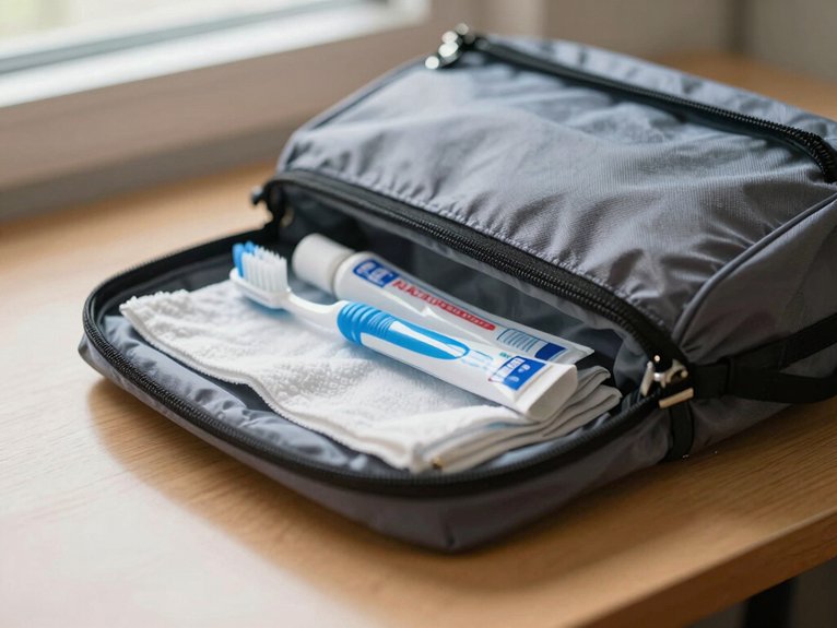 keep toothbrush in school bag