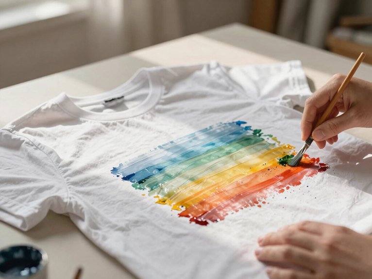 T Shirt Painting Ideas That Turn Basics Into Art 15 layer thin layers heat set