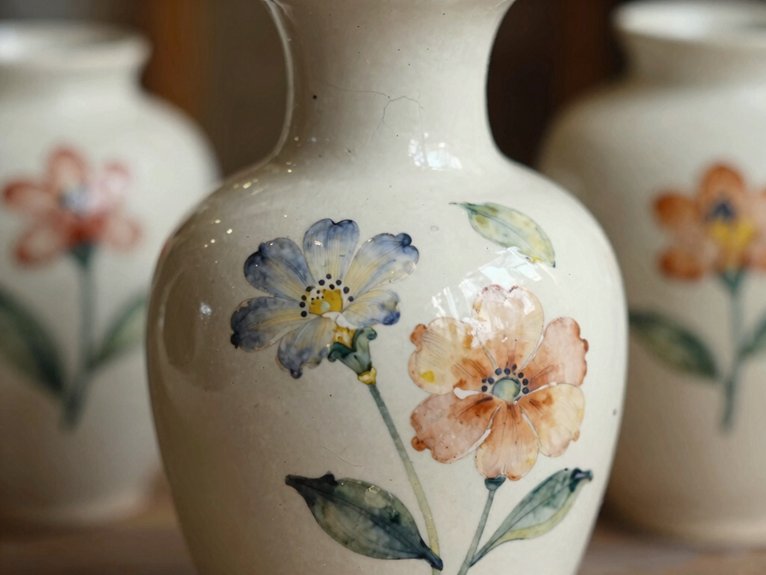 Hand Painted Pottery Ideas That Feel Personal and Artistic 11 layered timeless floral blossoms