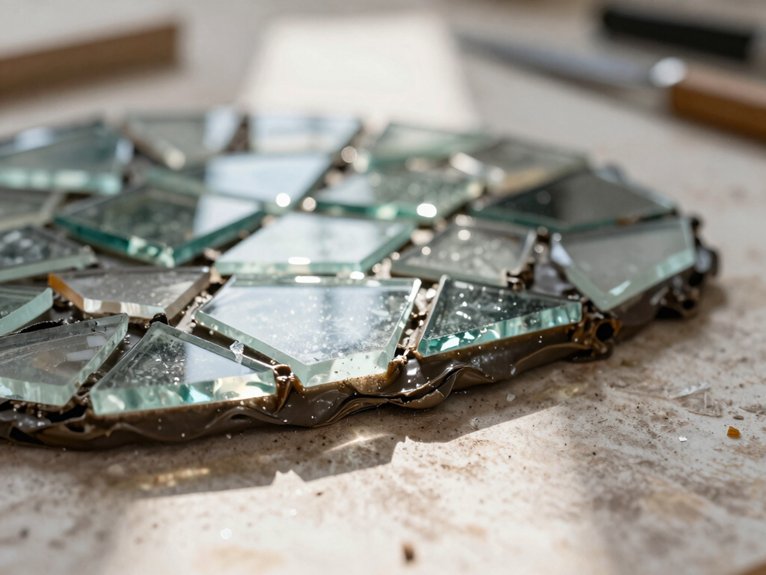 Broken Glass Crafts That Turn Pieces Into Art 14 let adhesive cure fully