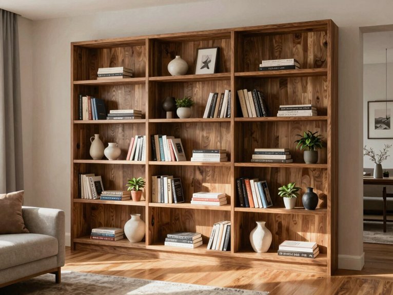 light filled budget friendly bookcase divider