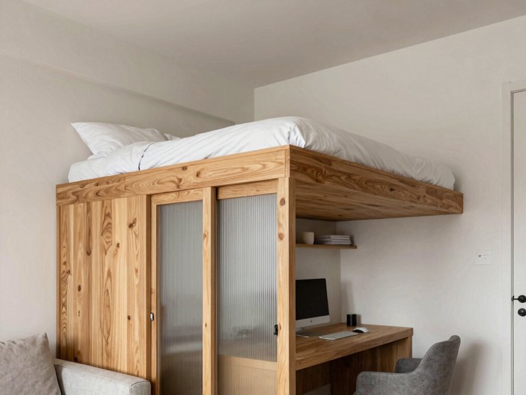 loft bed cozy functional zones