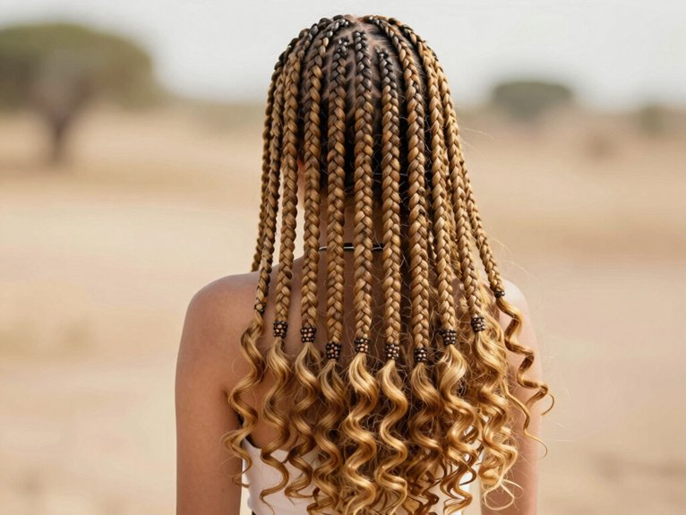 Fulani Braid Inspo That Looks Stylish and Timeless 5 long fulani braids curly ends