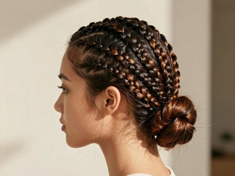 Fulani Braid Inspo That Looks Modern and Timeless 7 low chignon fulani braid polish