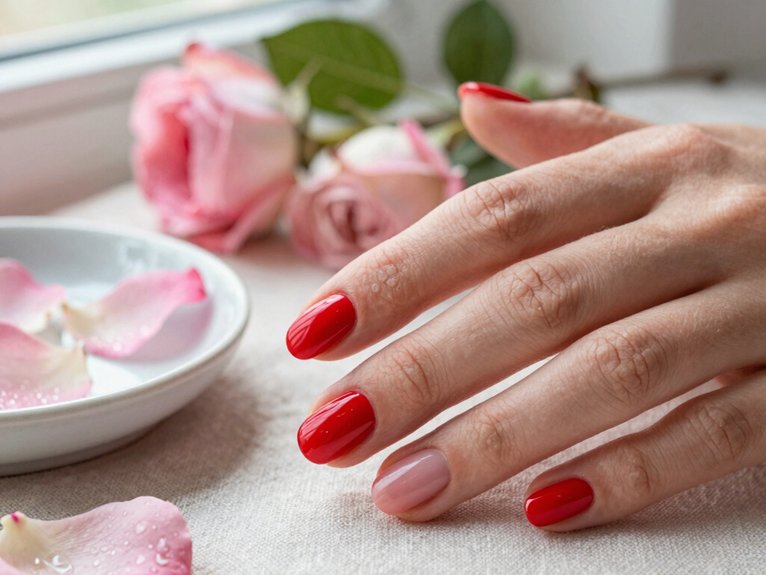 Fresh Ways to Style Red Nails for Spring 25 low fuss short red spring nails