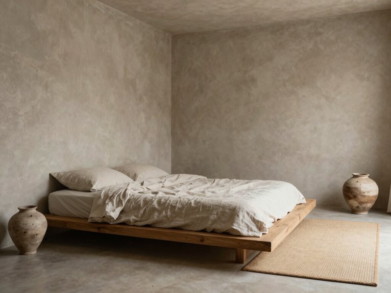 12 Minimalist Wabi-Sabi Bedroom Design Ideas for a Calm and Intentional Space 11 low seated cozy floor living