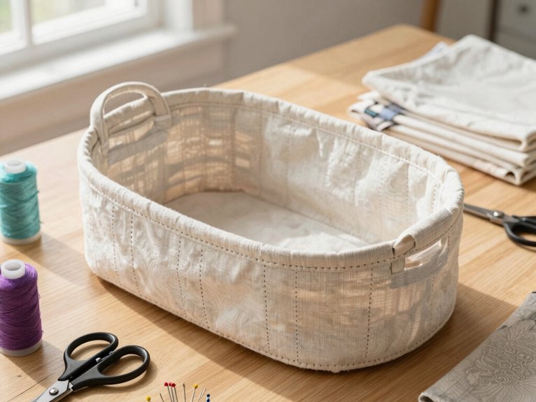 medium weight canvas fabric basket