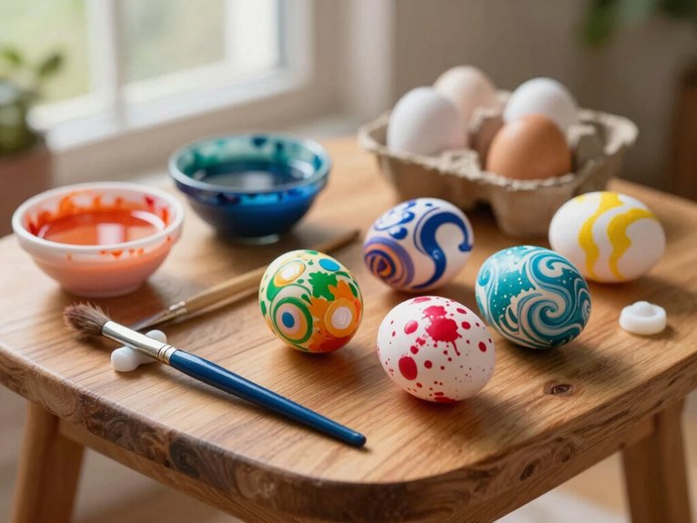 Egg Painting Ideas That Are Creative and Fun 2 mess free egg painting supplies