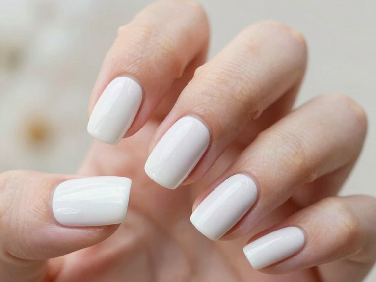 Solid Color Spring Nails That Look Clean and Chic 5 milky glazed micro french tips