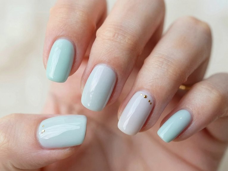 milky gloss spring gold accents