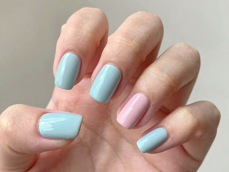 Solid Color Spring Nails That Look Clean and Chic 35 milky pastel gloss spring nails