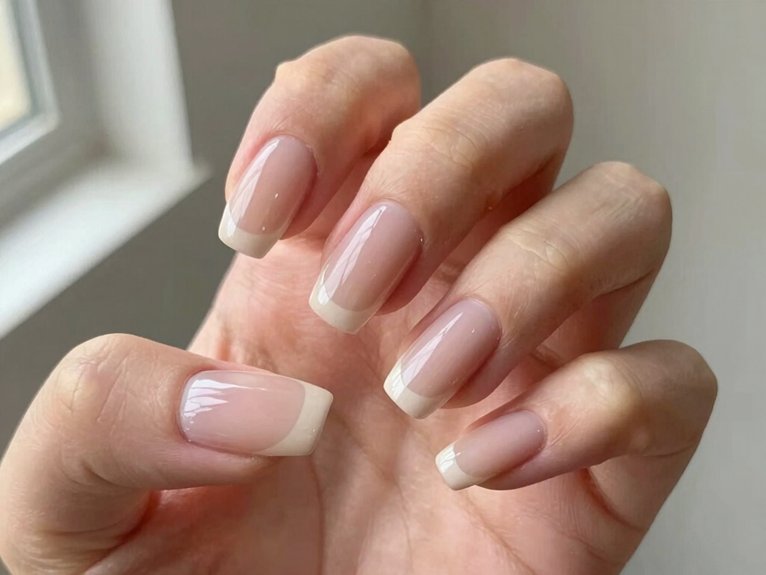 Neutral Spring Nails That Always Look Effortless 15 milky sheer french nail tips