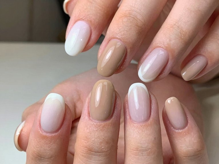 Neutral Spring Nails That Always Look Effortlessly Elegant 4 milky white sheer glow tan