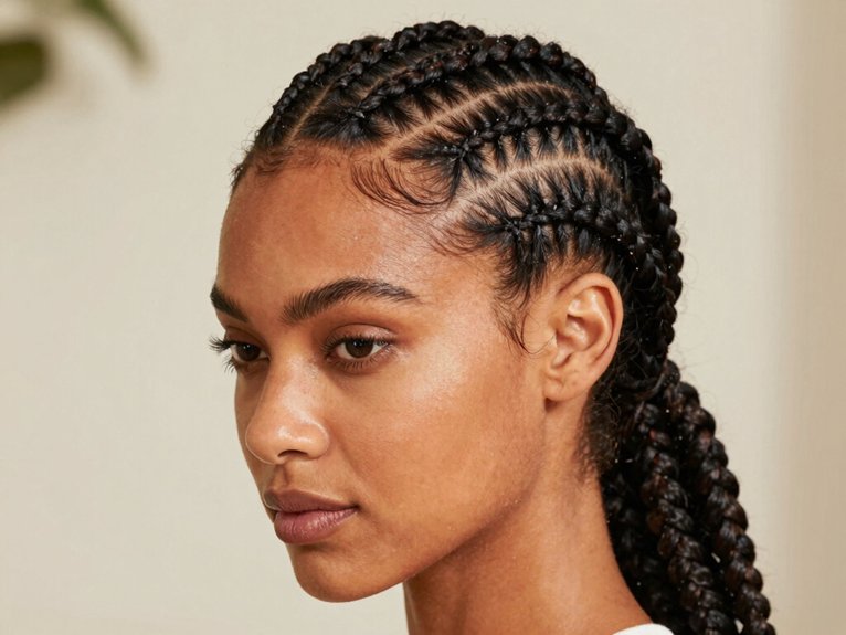 Fulani Braid Inspo That Looks Modern and Timeless 29 mini braid high ponytail