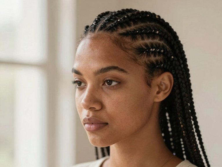 Fulani Braid Inspo That Looks Modern and Timeless 17 minimal fulani cornrow braids
