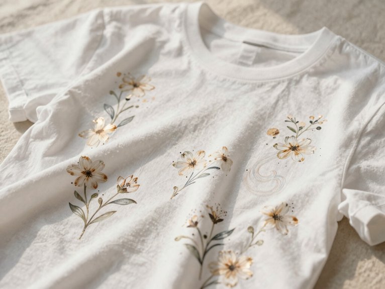 T Shirt Painting Ideas That Turn Basics Into Art 8 minimal tiny floral bouquet
