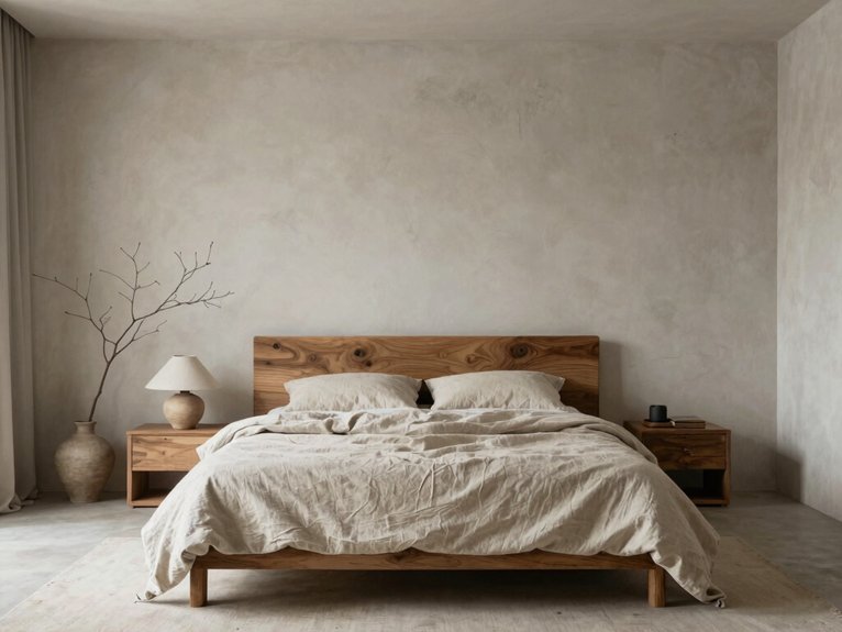 13 Modern Wabi-Sabi Bedroom Ideas for a Calm and Natural Space 10 minimalist tactile calm vignette