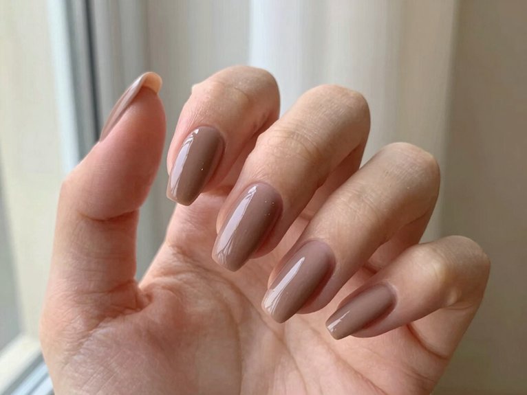 mocha nude quiet luxury manicure