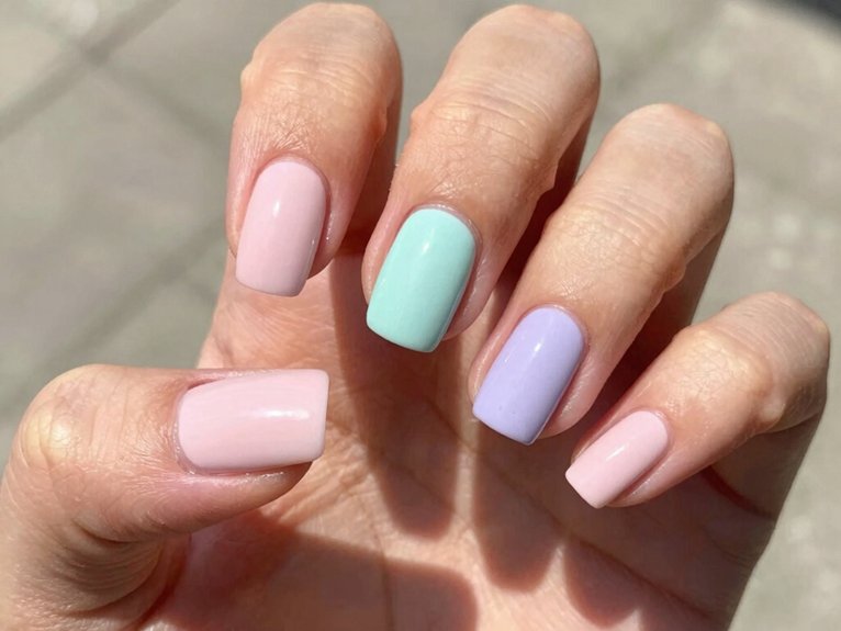 Solid Color Spring Nails That Look Clean and Chic 26 monochrome pastel weekly nails