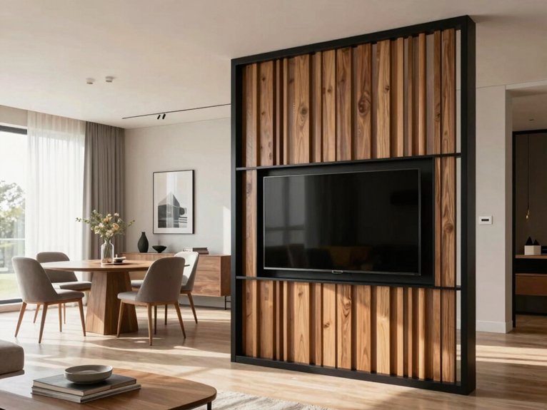 multifunctional freestanding swivel tv divider