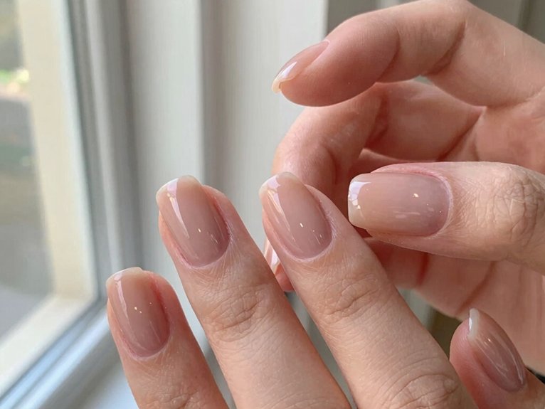 Neutral Spring Nails That Always Look Effortlessly Elegant 2 natural matching nude polish base