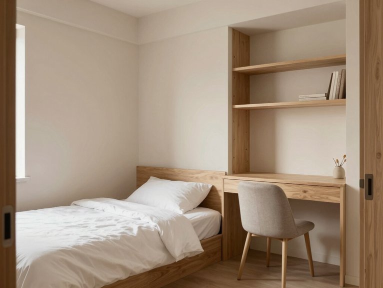 neutral minimalist multifunctional guest office