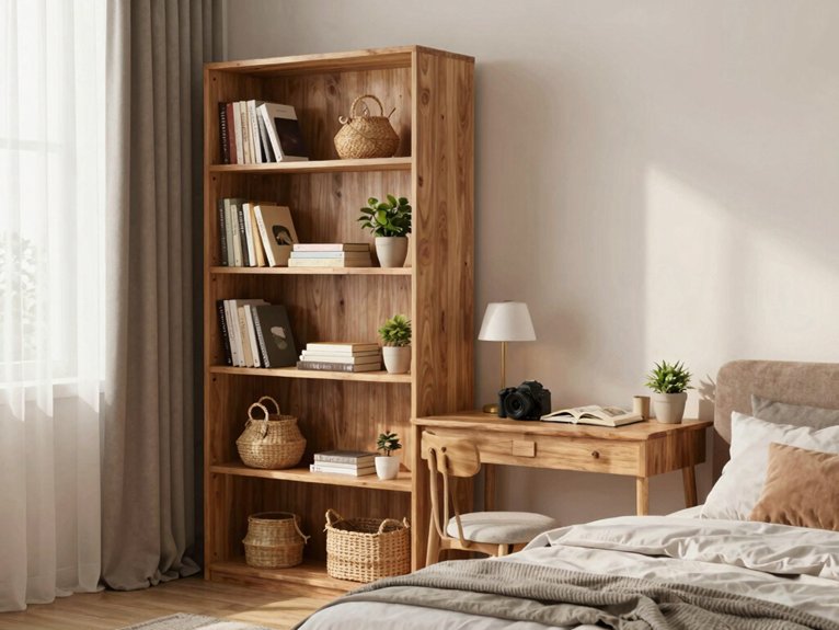10 Cheap DIY Room Divider Ideas for Bedrooms 7 open backed bookcase room divider