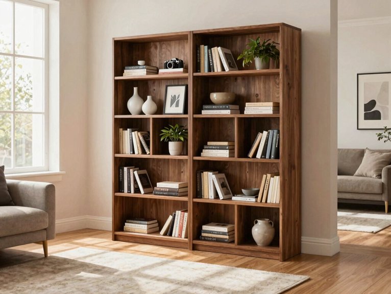 open backed shelf room divider