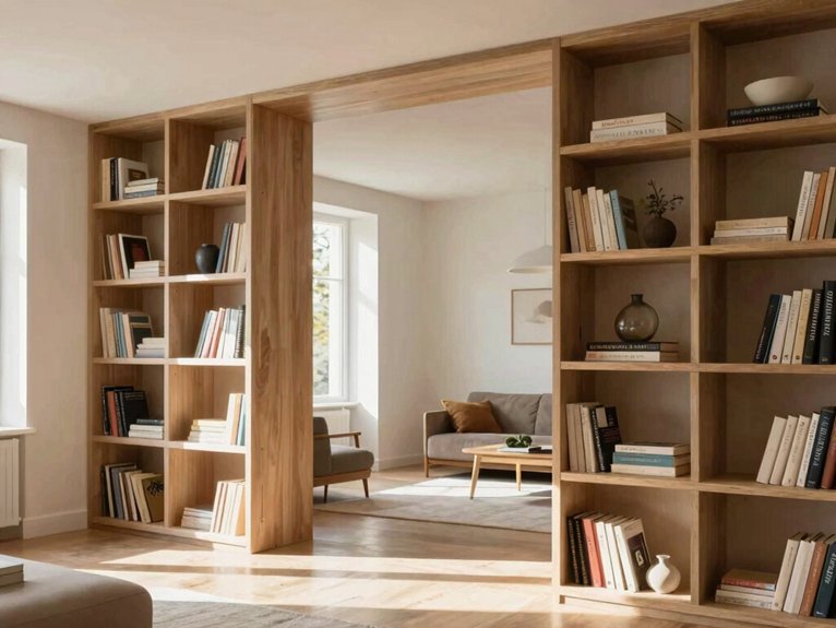 open backed shelving preserves light