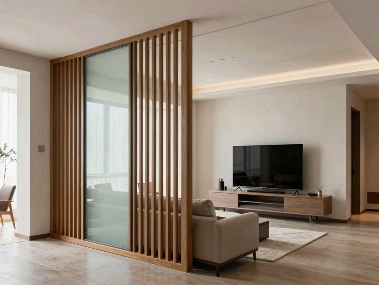 partial open screen tv divider