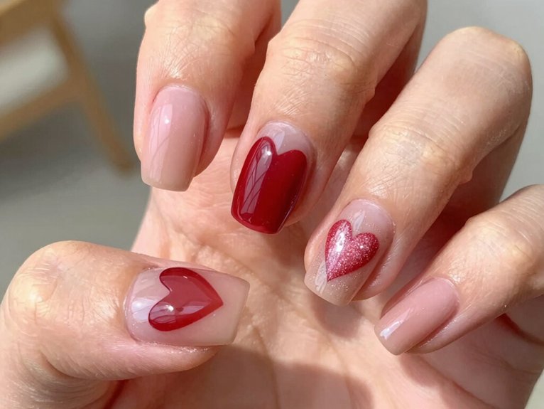 Heart Nail Designs That Look Cute and Trendy 25 pastel heart nail color combos