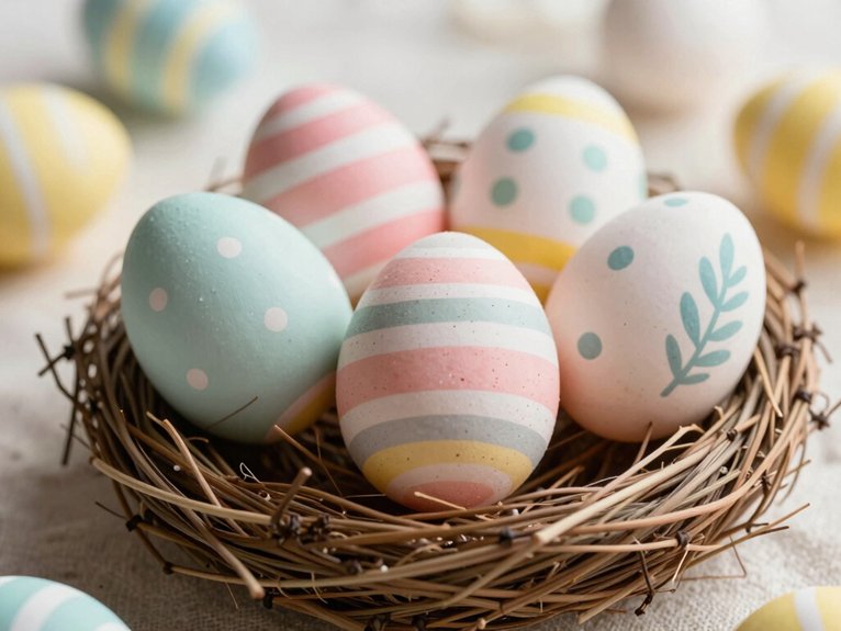 Egg Painting Ideas That Are Creative and Fun 1 pastel watercolor floral egg designs